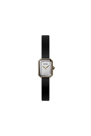 CHANEL H6126 Première Velour 18ct Yellow-gold, Titanium, 0.38ct Diamond and Rubber Quartz Watch