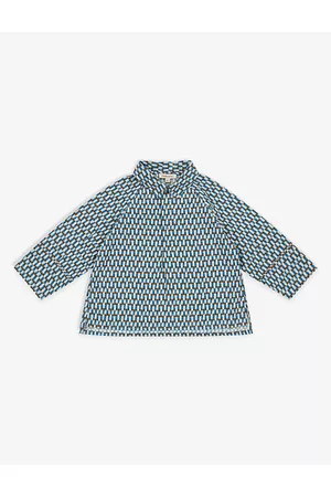 Caramel Burdock Geometric-print Cotton-poplin Shirt 3-12 Years