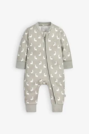 The Little Tailor Hare-print Cotton Romper 0-12 Months