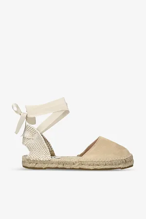 MANEBI Hamptons Contrast-stitch Suede Espadrilles