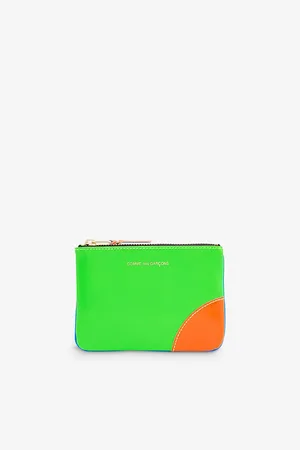 Comme des Garçons Supor Fluo Logo-print Leather Wallet