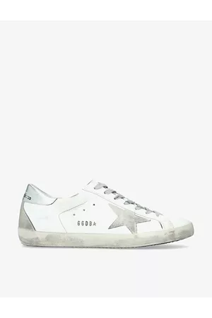 Golden Goose Mens Superstar Distressed Leather Low-top Trainers