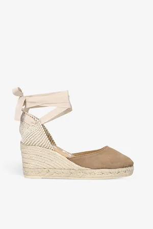 MANEBI Hamptons Suede Espadrille Wedges