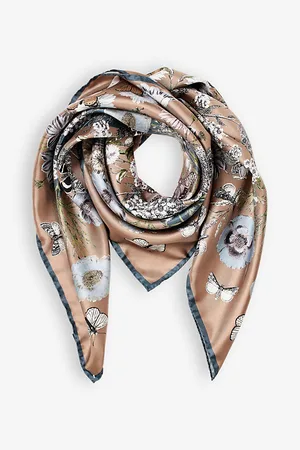 ASPINAL OF LONDON Floral-print Silk Scarf