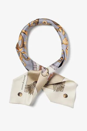 ASPINAL OF LONDON Signature Graphic-print Silk Scarf