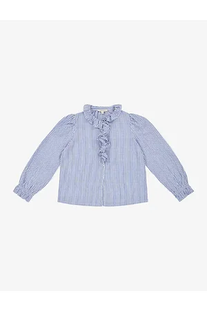 Caramel Cauliflower Stripe Cotton Blouse 3-12 Years