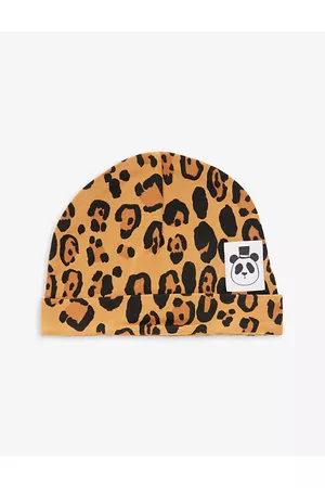 Mini Rodini Basic Leopard-print Brand-patch Stretch-lyocell Beanie 0-4 Months