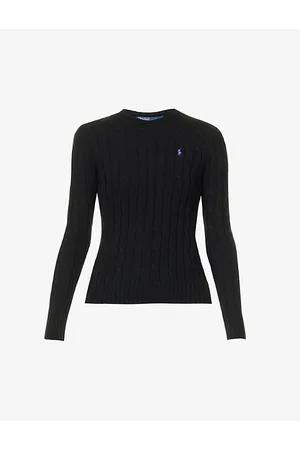 Ralph Lauren Julianna Brand-embroidered Regular-fit Cotton-knit Jumper