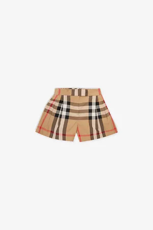 Burberry Nicoletta Checked Cotton Shorts 3-14 Years