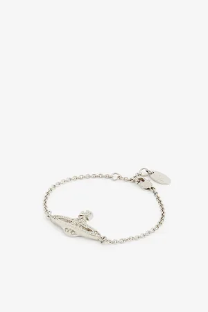 Vivienne Westwood Bas Relief Platinum-plated Brass Bracelet