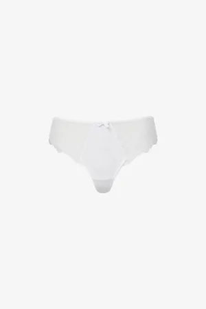 Panache Ana High-rise Floral-embroidered Stretch-lace Thong