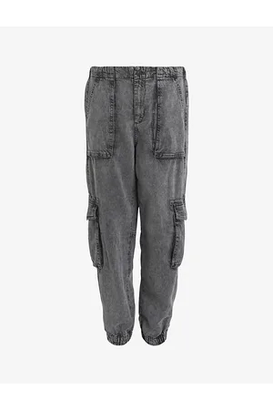 AllSaints Frieda High-rise Tapered-leg Denim Cargo Trousers