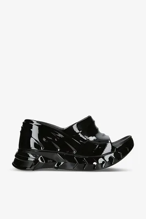 Givenchy Marshmallow Patent-rubber Wedge Mules