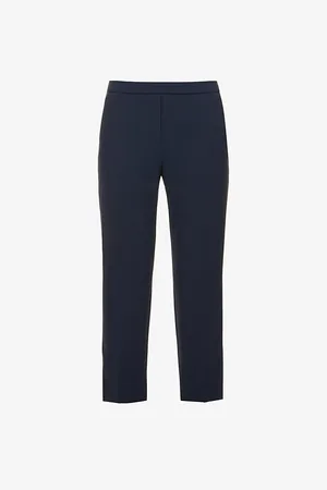 THEORY Treeca Tapered Mid-rise Woven Trousers