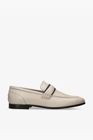 Brunello Cucinelli Penny Bead-embellished Leather Loafers