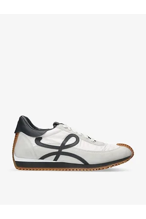 Loewe Flow Runner Monogram-embroidered Suede Low-top Trainers