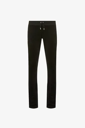 Juicy Couture Brand-embroidered Low-rise Velour Jogging Bottoms