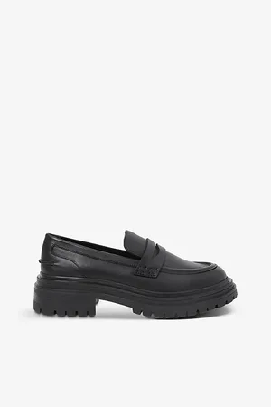 Reiss Adele Chunky Cleated-sole Leather Loafers