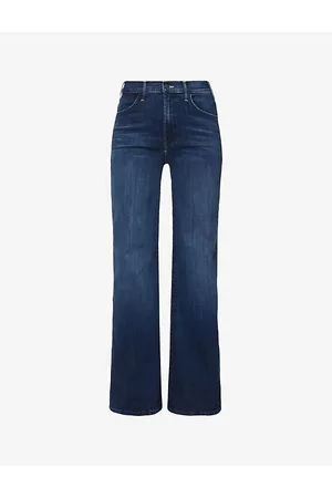 Mother The Hustler Wide-leg High-rise Cotton-blend Jeans