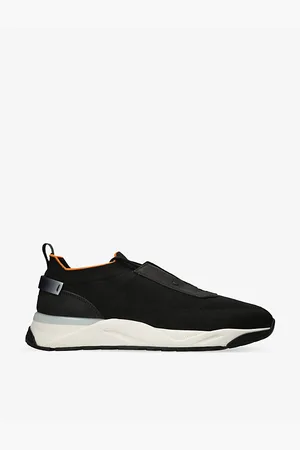 santoni Tech-knit Woven Low-top Trainers
