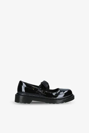 Dr. Martens Maccy Ii Bow-embellished Leather Shoes 6-8 Years