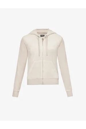 Juicy Couture Logo-embroidered Front-pocket Velour Hoody