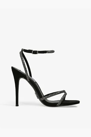 Steve Madden Bryanna Rhinestone-embellished Stiletto-heel Woven Sandals