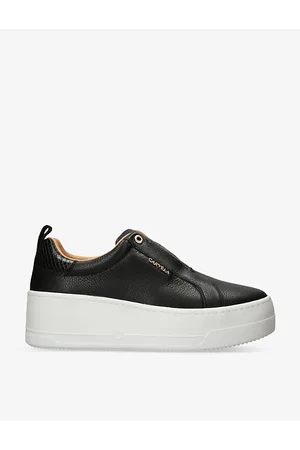 Carvela Connected Laceless Platform Leather Trainers