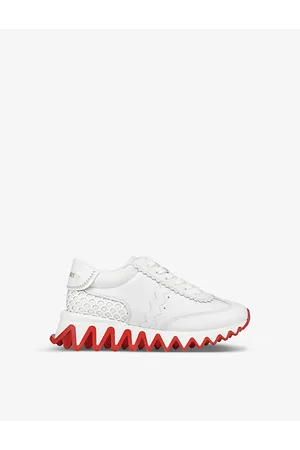 Christian Louboutin Mini Shark Sculptural-sole Leather Low-top Trainers 4-9 Years