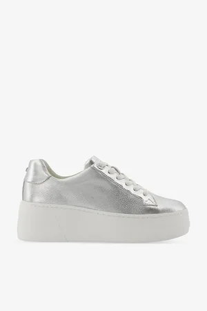 Dune Episode Logo-embellished Metallic-leather Low-top Trainers