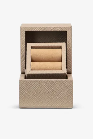 SMYTHSON Panama Crossgrain Leather Ring Box