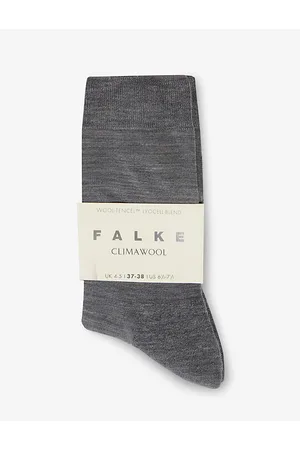Falke Brushed Mid-calf Recycled Polyamide and Wool-blend Knitted Socks