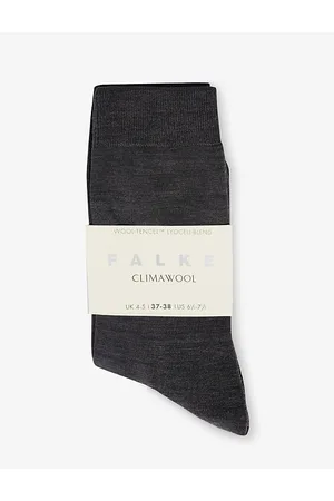 Falke Brushed Mid-calf Recycled Polyamide and Wool-blend Knitted Socks