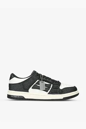 AMIRI Skel Glitter-embellished Leather Low-top Trainers
