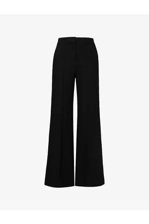 ME AND EM Mid-rise Wide-leg Recycled Polyester-blend Stretch-woven Trousers