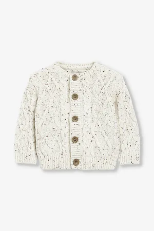 The Little Tailor Speckled-pattern Cotton Cardigan 2-24 Months