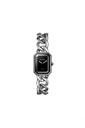 CHANEL H7018 Première Gourmette Large Onyx and Steel High Precision Quartz Movement Watch