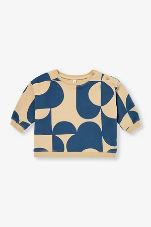 Organic Zoo Azulejos Abstract-pattern Organic Cotton-jersey Sweatshirt 3 Months-3 Years
