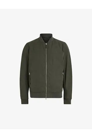 AllSaints Bassett Zipped Cotton-blend Bomber Jacket