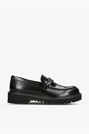 VALENTINO GARAVANI Vlogo Logo-embellished Leather Loafers