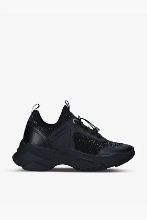 Kurt Geiger Leighton Crystal-embellished Woven Low-top Trainers