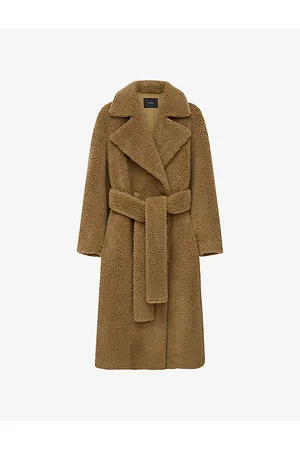Joseph Cabanis Belted Camel and Silk Coat