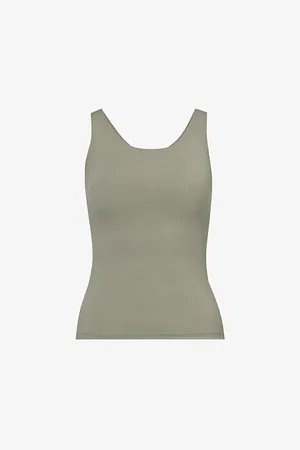 Adanola Ultimate Scoop-neck Stretch-woven Top