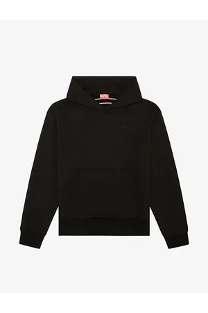 Diesel S-macs Logo-embroidered Relaxed-fit Cotton-jersey Hoody