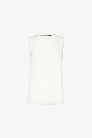 THEORY Sleeveless Regular-fit Silk Top