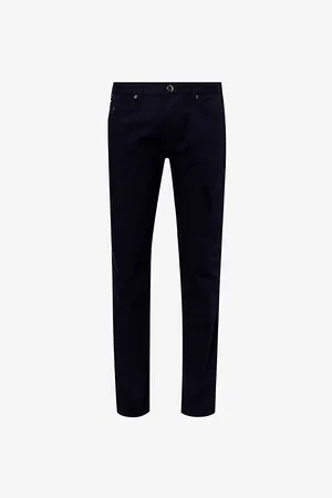 Emporio Armani Belt-loop Brand-patch Regular-fit Tapered-leg