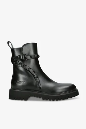 VALENTINO GARAVANI Rockstud Spike-embellished Leather Ankle Boots
