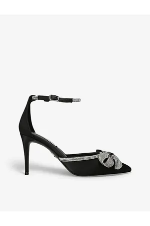 Steve Madden Lumiere Sequin-bow Satin Heeled Courts