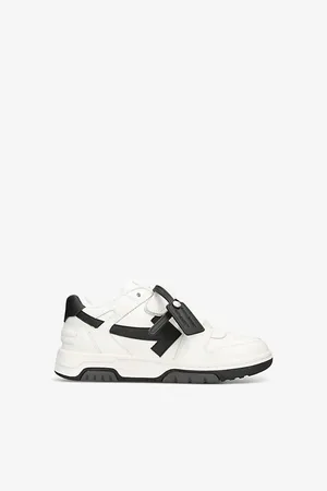OFF-WHITE Out of Office Logo-embroidered Leather Low-top Trainers 5-8 Years