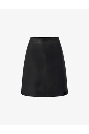 Ro&Zo Regular-fit High-rise Leather Mini Skirt